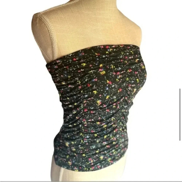 NWT ABOUND RUCHED BODYCON STRETCH SKIRT BLACK  DITSEY FLORAL PATTERN SIZE Xs - Picture 11 of 13